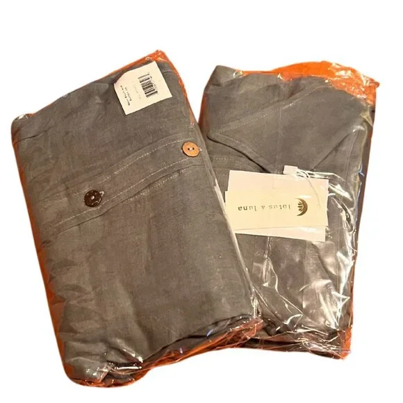 NWT - Lotus and Luna: Boyfriend Button Up Shirt  - Sage - Picture 8 of 9